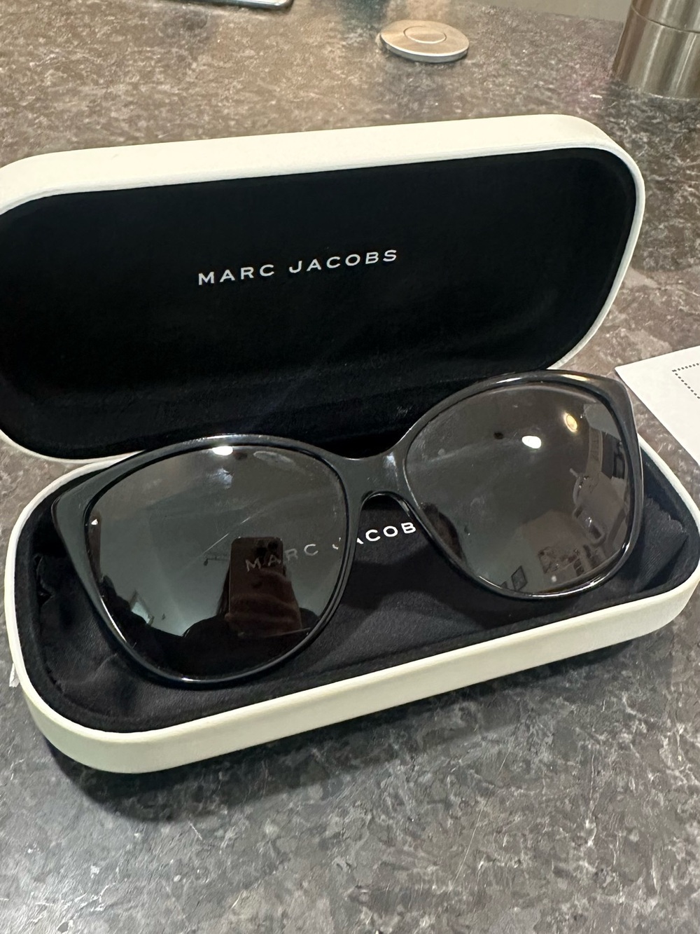 Marc Jacobs Black Oversized Round Women's Sunglasses